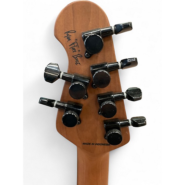 Used Sterling by Music Man Ryan "Fluff" Bruce Artist Series StingRay Amana Boat Blue Solid Body Electric Guitar