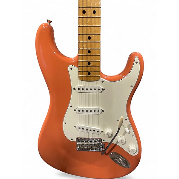 Used 2010s Laurent Brondel Honeycaster DC Pink Salmon Solid Body Electric Guitar