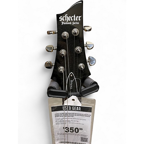 Used Schecter Guitar Research C-6 Plus Diamond Series Ocean Blue Burst Solid Body Electric Guitar