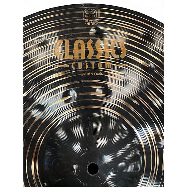 Used MEINL 18in Classics Custom Dark Crash Cymbal