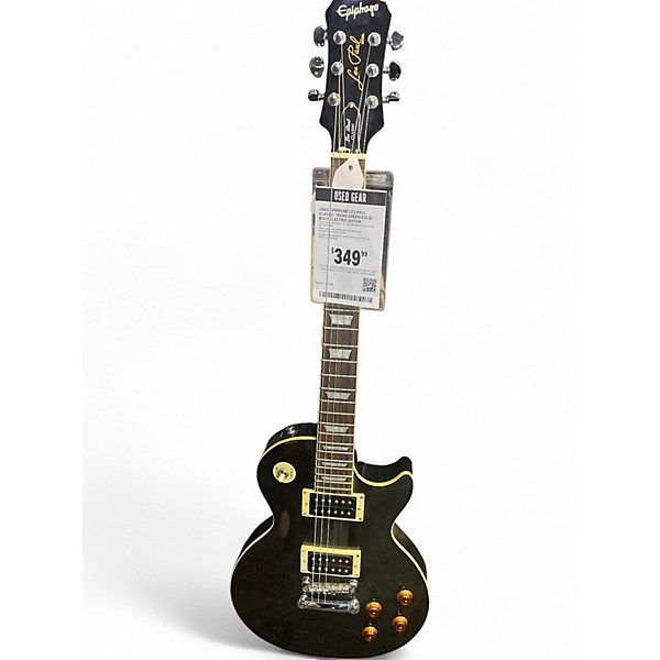 Used Epiphone LES PAUL CLASSIC Trans Green Solid Body Electric Guitar