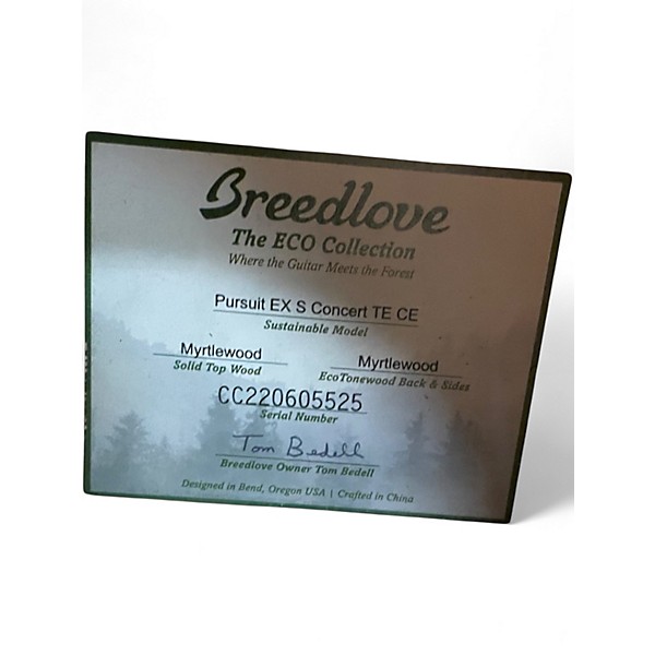 Used Breedlove Pursuit Concert EXS-TECE Tobacco Edgeburst Acoustic Electric Guitar