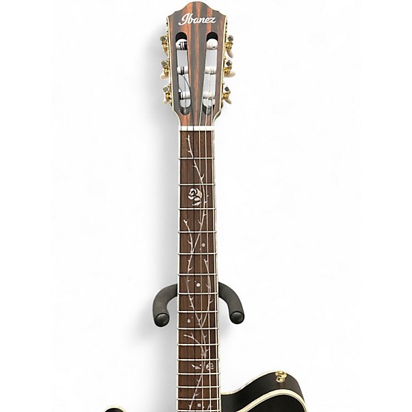 Used Ibanez TOD10NL Trans Black Nylon String Acoustic Guitar