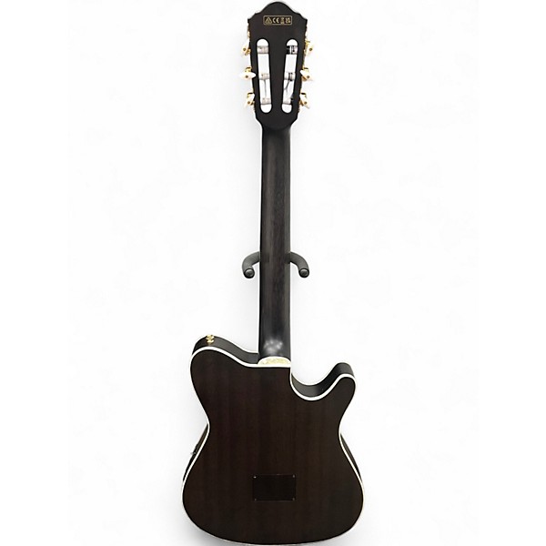 Used Ibanez TOD10NL Trans Black Nylon String Acoustic Guitar