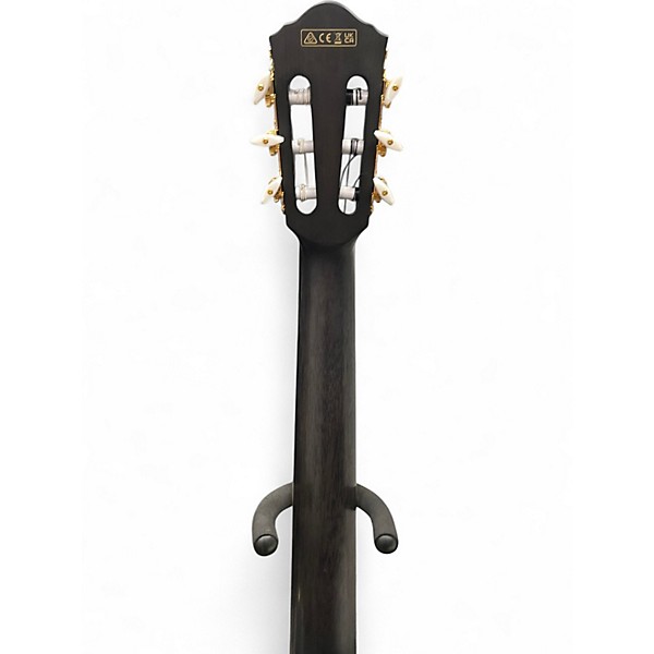 Used Ibanez TOD10NL Trans Black Nylon String Acoustic Guitar