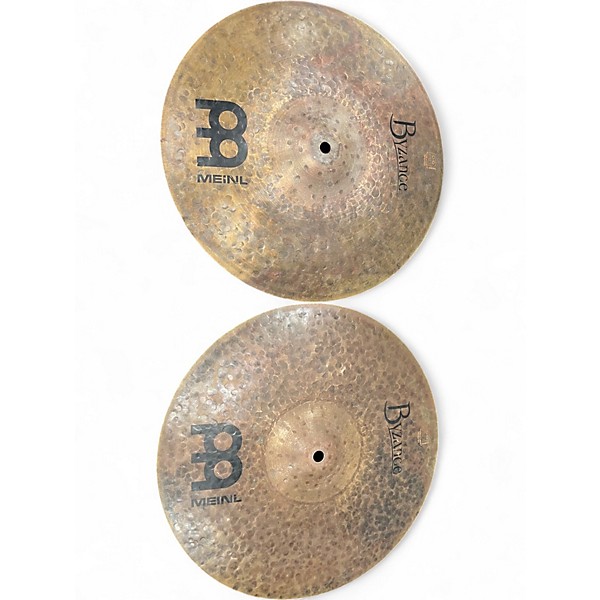 Used MEINL 14in Byzance Dark Hi Hat Pair Cymbal