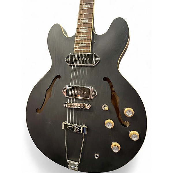 Used Epiphone CASINO WORN Flat Black Hollow Body Electric Guitar