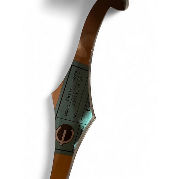 Used Epiphone CASINO WORN Flat Black Hollow Body Electric Guitar