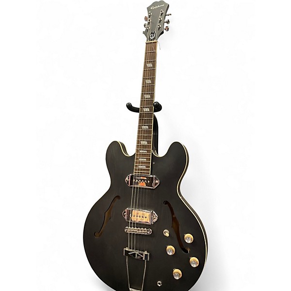 Used Epiphone CASINO WORN Flat Black Hollow Body Electric Guitar