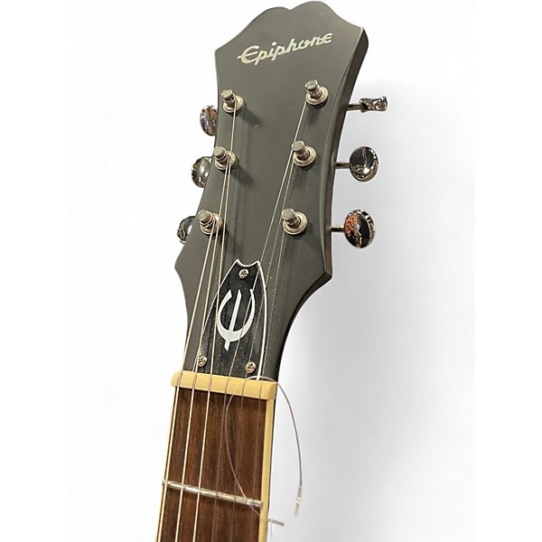 Used Epiphone CASINO WORN Flat Black Hollow Body Electric Guitar