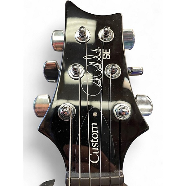 Used PRS SE Custom 24 Black Gold Sunburst Solid Body Electric Guitar