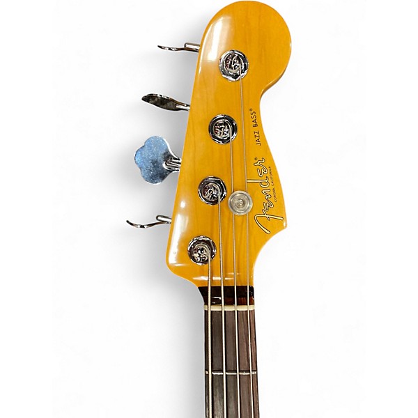 Used Fender American Professional II Jazz Bass Silver Electric Bass Guitar