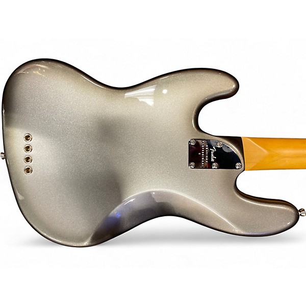 Used Fender American Professional II Jazz Bass Silver Electric Bass Guitar