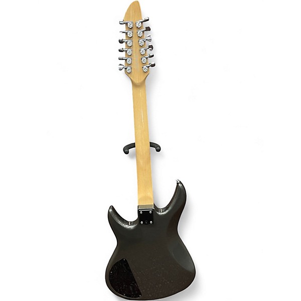 Vintage 1980s Peavey milestone 12 Silver Solid Body Electric Guitar