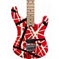 Used EVH Striped Series 5150 Red with Black and White Stripes Solid Body Electric Guitar