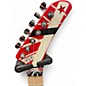 Used EVH Striped Series 5150 Red with Black and White Stripes Solid Body Electric Guitar