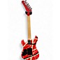 Used EVH Striped Series 5150 Red with Black and White Stripes Solid Body Electric Guitar