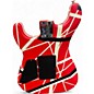Used EVH Striped Series 5150 Red with Black and White Stripes Solid Body Electric Guitar