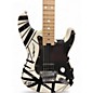 Used EVH Striped Series White with Black Stripes Solid Body Electric Guitar