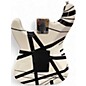 Used EVH Striped Series White with Black Stripes Solid Body Electric Guitar