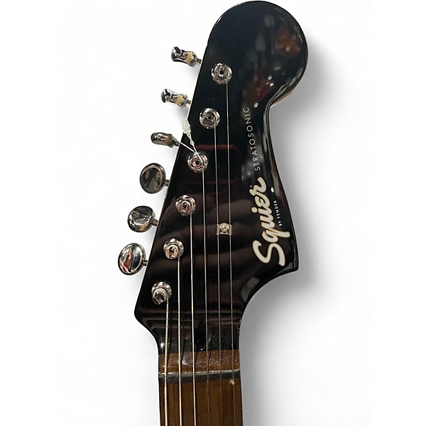 Used Squier stratosonic Red Solid Body Electric Guitar