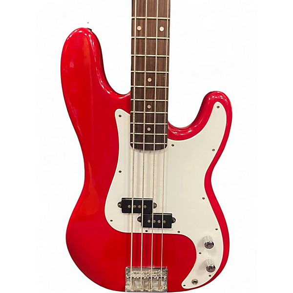 Used Squier Affinity Precision Bass red Electric Bass Guitar