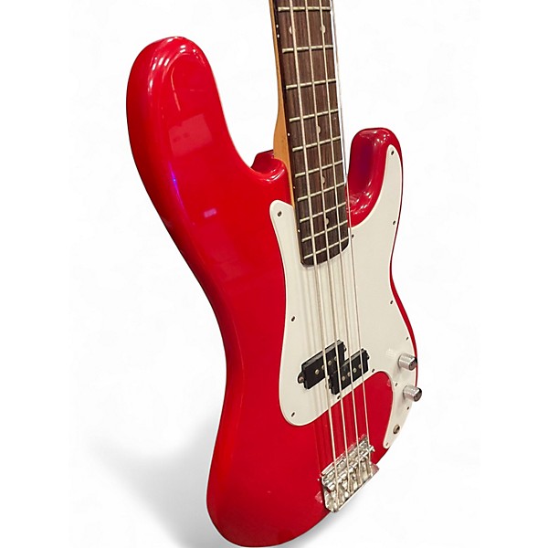 Used Squier Affinity Precision Bass red Electric Bass Guitar