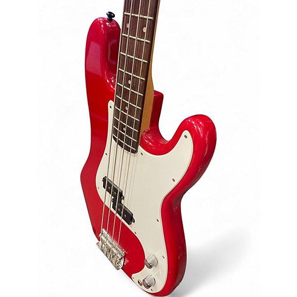 Used Squier Affinity Precision Bass red Electric Bass Guitar