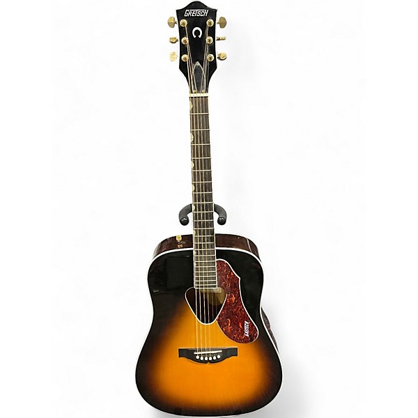 Used Gretsch Guitars G5024E Rancher 2 Color Sunburst Acoustic Electric Guitar