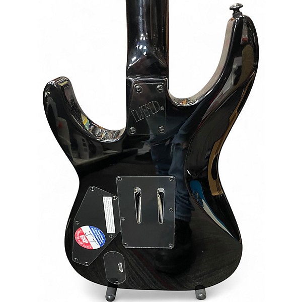 Used ESP LTD Kirk Hammett Signature White Zombie BLUE Solid Body Electric Guitar