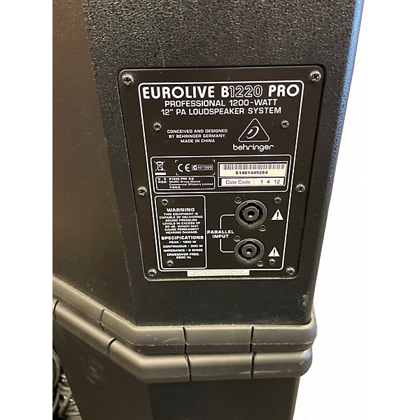 Used Behringer B1220 Pro 12in 2-Way Unpowered Speaker