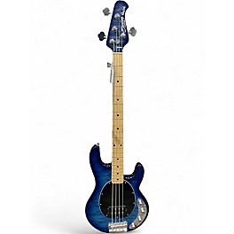 Used Sterling by Music Man Ray34 Blue Burst Electric Bass Guitar
