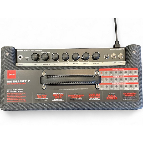 Used Fender Bassbreaker 15W 1x12 Tube Guitar Combo Amp