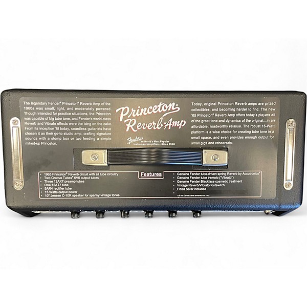 Used Fender 1965 Princeton Reverb 15W 1x10 Tube Guitar Combo Amp