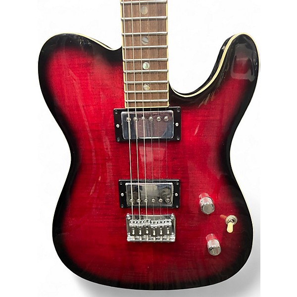 Used Fender Special Edition Custom Telecaster FMT HH Black Cherry burst Solid Body Electric Guitar