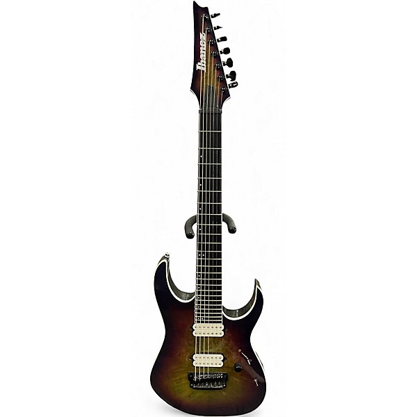 Used Ibanez RGIX7FDLB Northern Lights Burst Solid Body Electric Guitar