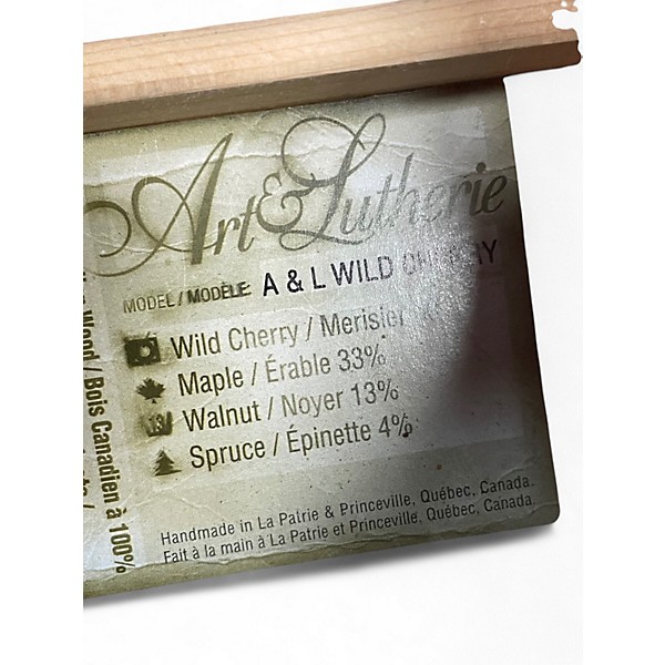 Used Art & Lutherie A&L WILD CHERRY Satin Black Acoustic Guitar