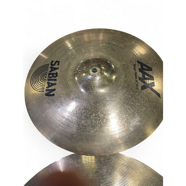 Used SABIAN 14in AAX Stage Hi Hat Pair Cymbal