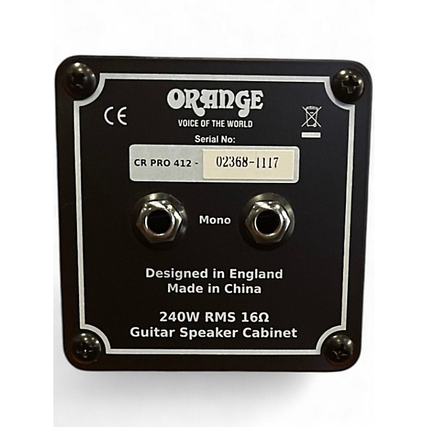 Used Orange Amplifiers Crush Pro 4x12 Guitar Cabinet Guitar Cabinet