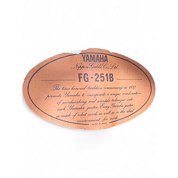 Vintage 1979 Yamaha FG251B NATURAL Acoustic Guitar