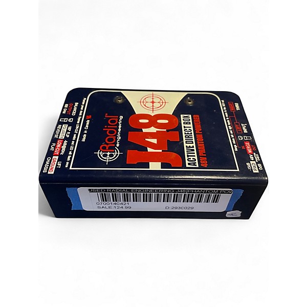 Used Radial Engineering J48 Phantom Powered Active Direct Box Direct Box