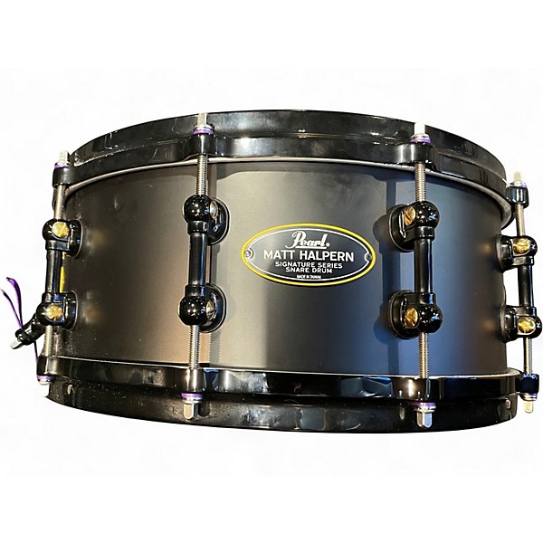 Used Pearl 16X14 MATT HALPERN SIGNATURE BLACK Drum