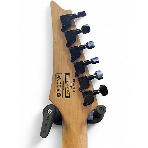 Used Ibanez RGA42FM TRANSPARENT GRAY FLAT Solid Body Electric Guitar