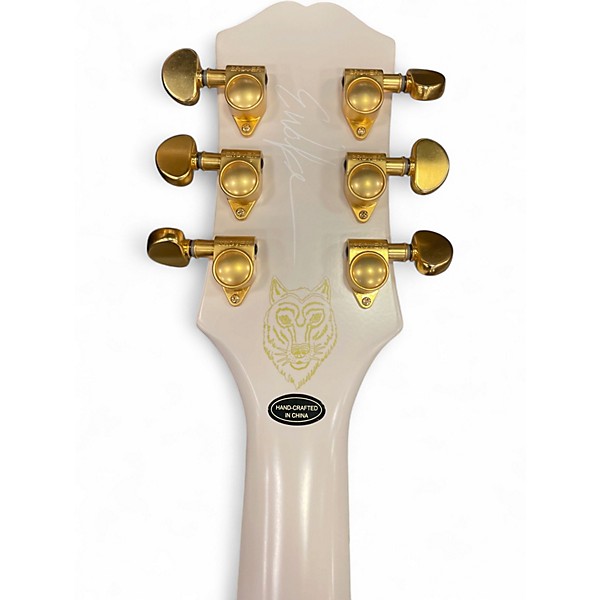 Used Epiphone EMILY WOLFE SHERATON WHITE Hollow Body Electric Guitar