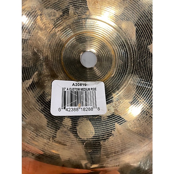 Used Zildjian 20in A Custom Medium Ride Cymbal