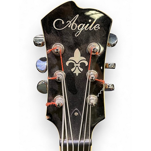 Used Agile BARITONE Natural Hollow Body Electric Guitar