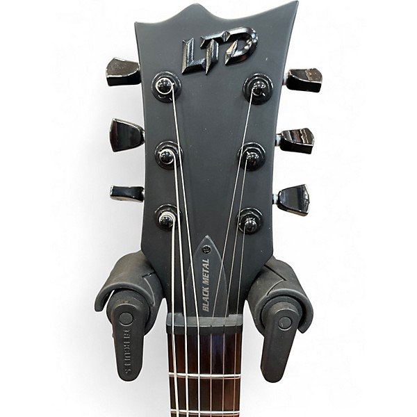 Used ESP LTD EC-BLACK METAL Black Solid Body Electric Guitar