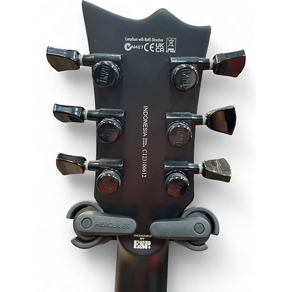 Used ESP LTD EC-BLACK METAL Black Solid Body Electric Guitar