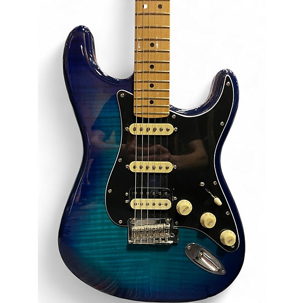 Used Fender Player Stratocaster HSS Plus Top Blue Burst Solid Body Electric Guitar