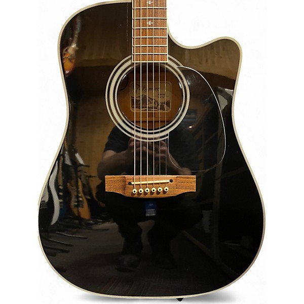 Used Takamine EF341SC black Acoustic Electric Guitar